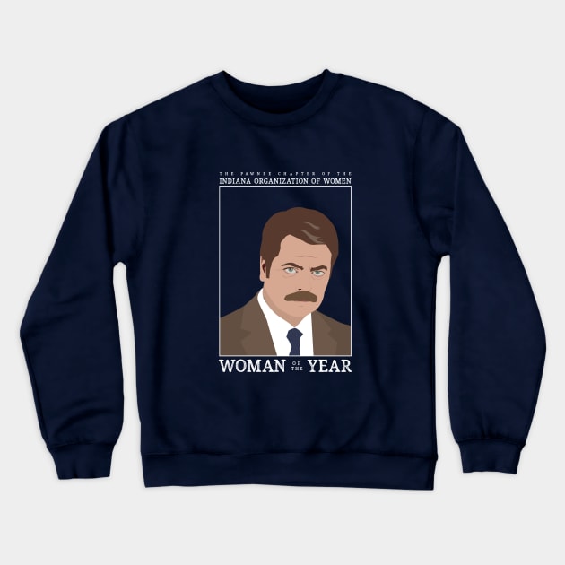 Woman of the Year Crewneck Sweatshirt by Cat Bone Design